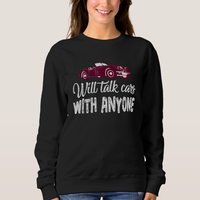 Camiseta vai falar de carros com qualquer pessoa automóvel  (Frente)