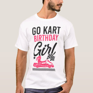 Camiseta Vai Kart Ir Kart Aniversário Rapariga Aniversário