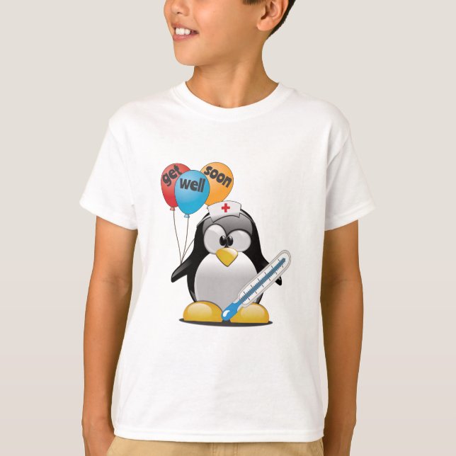 Camiseta Vai logo. Enfermeira de pinguins. (Frente)