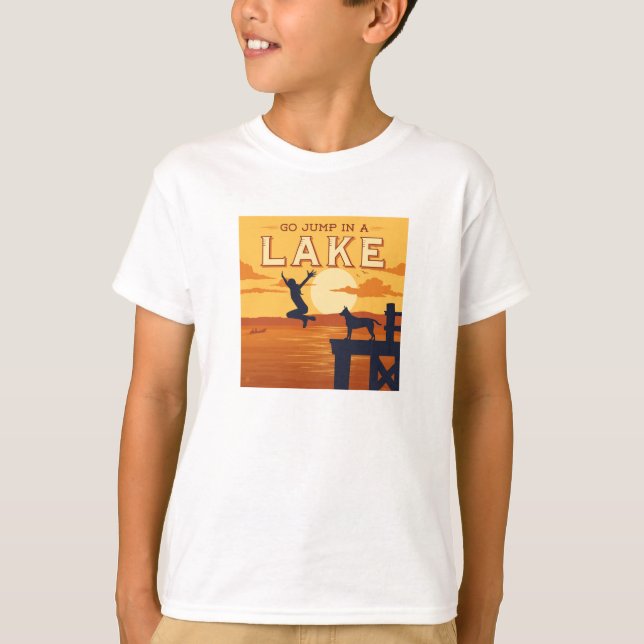 Camiseta Vai Saltar Em Um Lago (Frente)