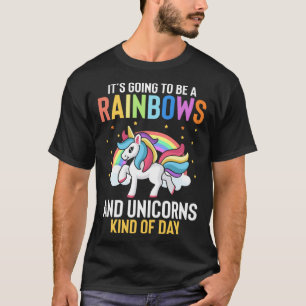 Camiseta Vai Ser Um Arco-Íris E Unicórnios Como Um Da