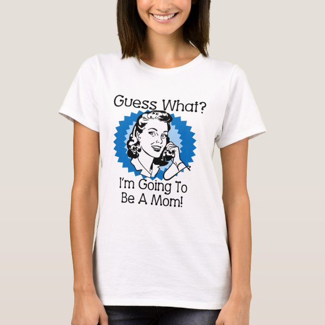 Camiseta Vai ser uma mãe azul (Frente)