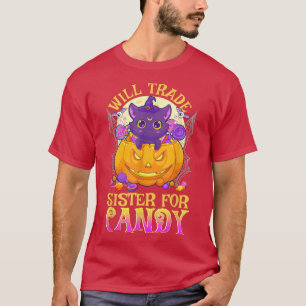 Camiseta Vai Trocar Irmã Por Candy Cute Halloween 2422