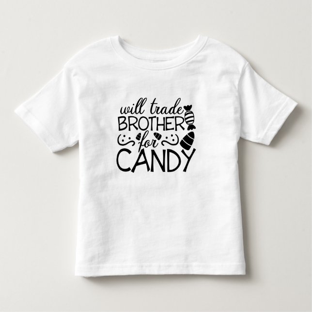 Camiseta Vai trocar o irmão por Candy White (Frente)