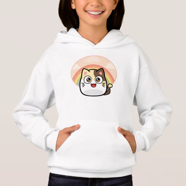 Camiseta Vaia como o Hoodie das meninas do gato (Frente)
