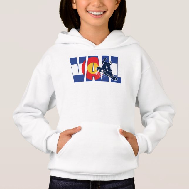 Camiseta Vail Colorado e Snowboarder (Frente)