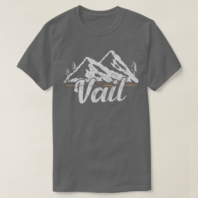 Camiseta Vail Colorado Mountain Ski Skining Dis (Frente do Design)