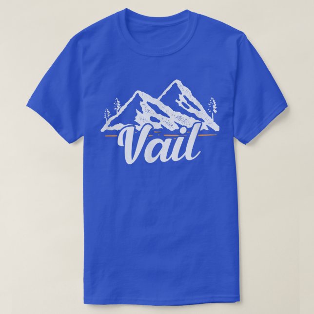 Camiseta Vail Colorado Mountain Ski Snowboard (Frente do Design)