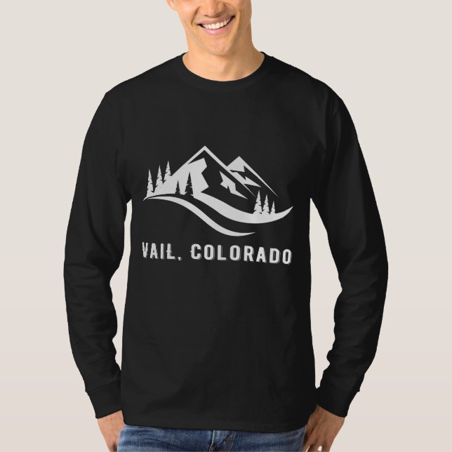 Camiseta Vail Colorado Mountain Souvenir Memabilia Winte (Frente)