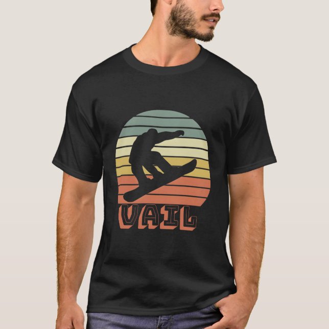 Camiseta Vail Colorado Snowboarder Adventure (Frente)