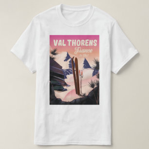 Camiseta Val Thorens, poster de esqui da França