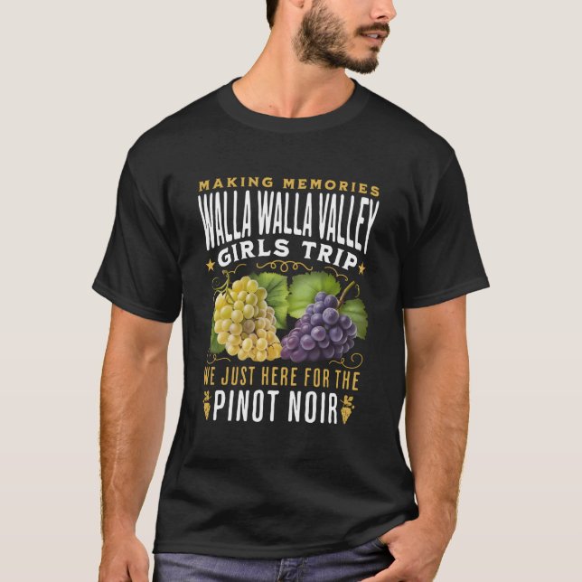 Camiseta Vala Walla Valley Girls Trip 2023 Wine Grape Wine (Frente)