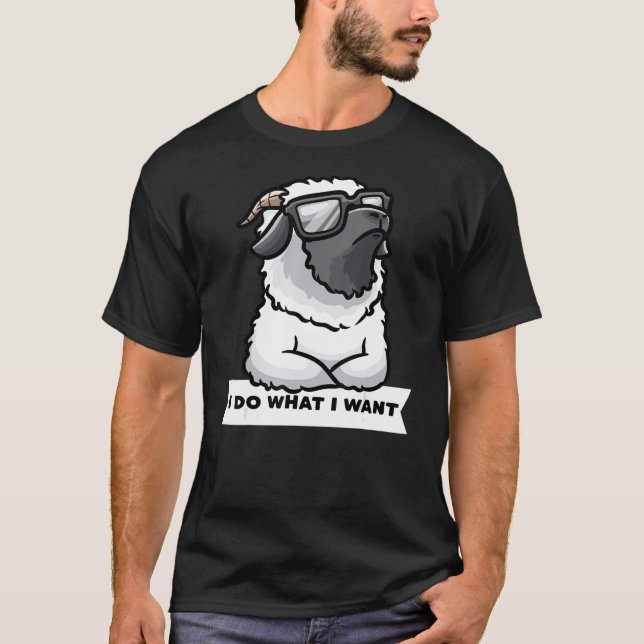 Camiseta Valais Blacknose Sheep Stubborn Walliser Schwarzna (Frente)