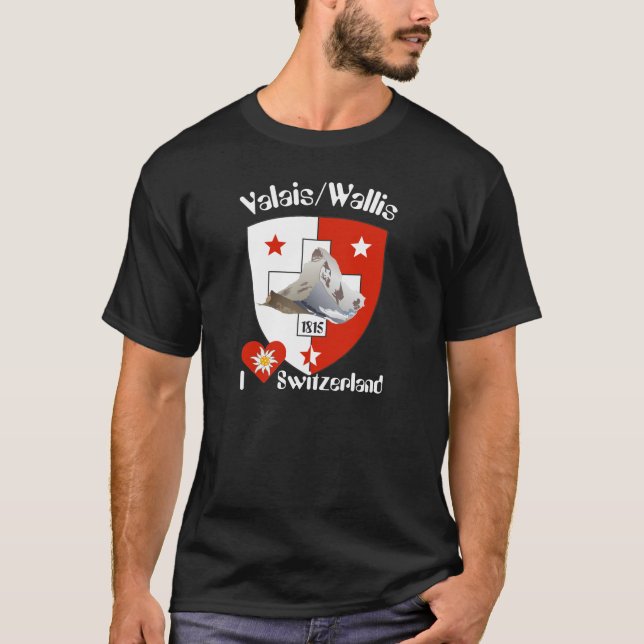 Camiseta Valais, Wallis Suisse alpargata/ (Frente)