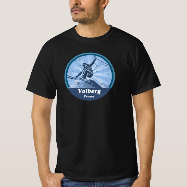 Camiseta Valberg Station de ski - Skieur (Frente)