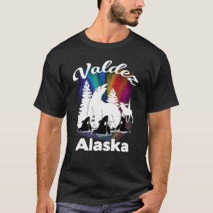 Camiseta Valdez Alasca Aurora Boreal Urso Polar Orca Alce