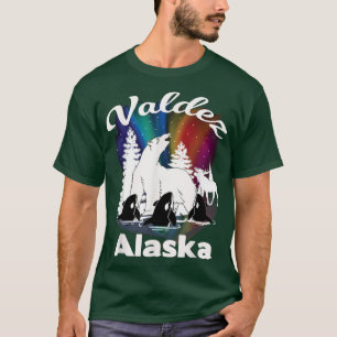 Camiseta Valdez Alaska Aurora Borealis Polar Bear Orca Moos