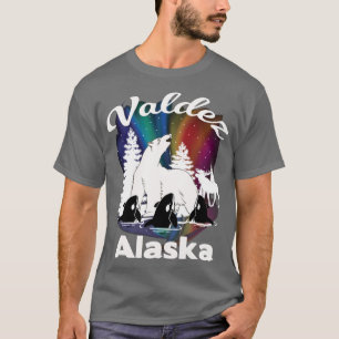 Camiseta Valdez Alaska Aurora Borealis Polar Bear Orca Moos