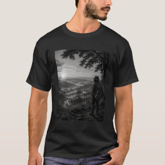 Camiseta Vale do Amanhecer Viajante de Guitarra Preto e Bra