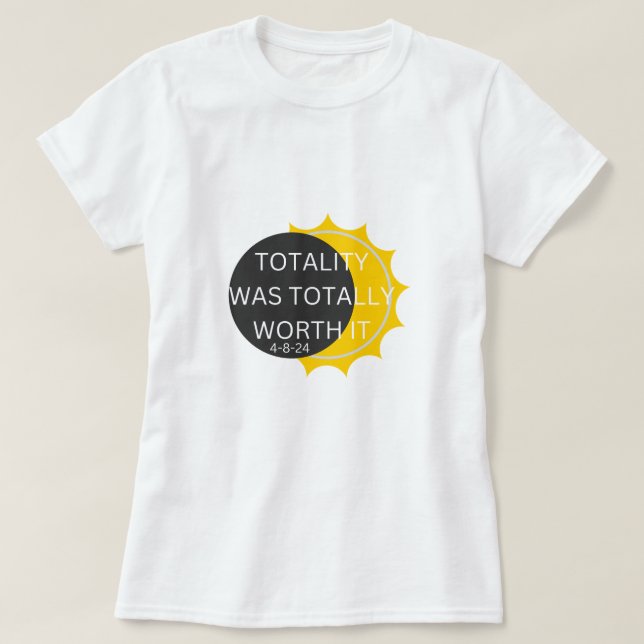 Camiseta vale duas vezes o eclipse solar da vida (Frente do Design)