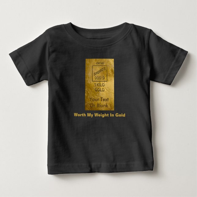 Camiseta Vale Meu Peso Em Dourado (Frente)