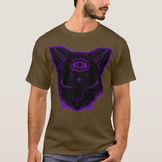 Camiseta vale noturno de gato preto