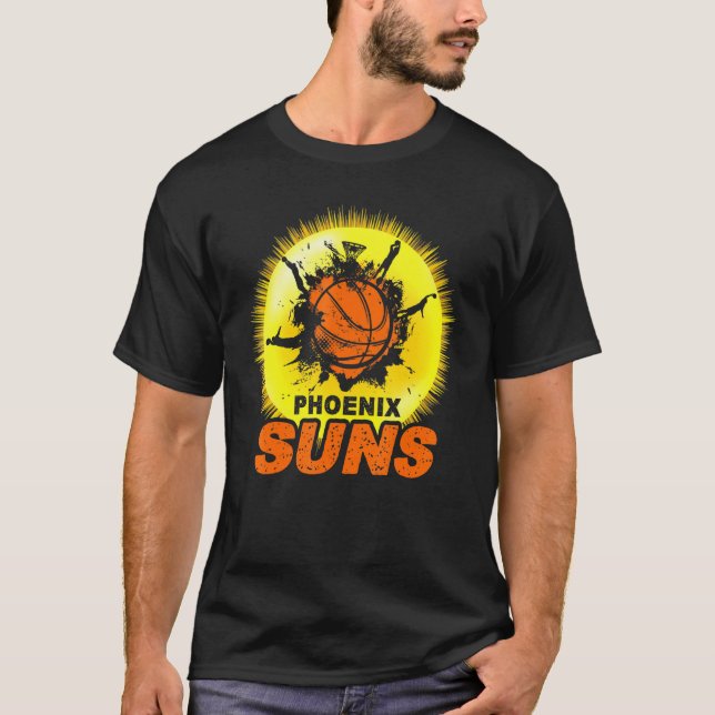 Camiseta Vale Pixel Sun Rise Phoenix Arizona Basketba (Frente)