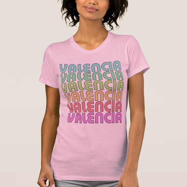 Camiseta Valência cor-de-rosa Valência (Frente)