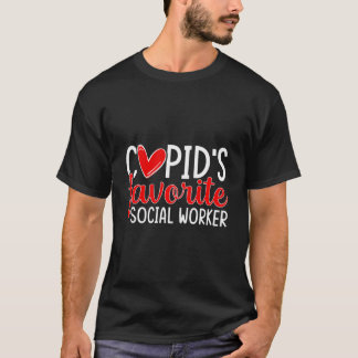 Camiseta Valente De Corações Engraçado Do Trabalhador Socia