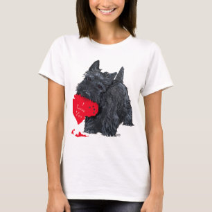 Camiseta Valentim brincalhão do Scottish Terrier