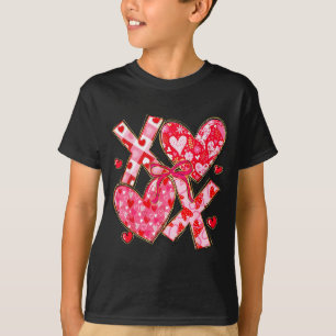 Camiseta Valentine Coquette Laço Xoxo Corações Namorada Mul
