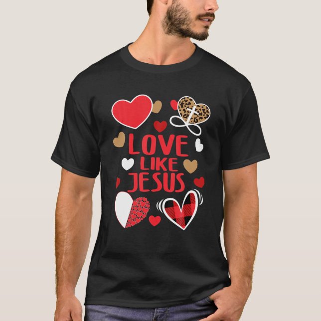 Camiseta Valentine Day Christian Gift Buffalo Xadrez Love L (Frente)