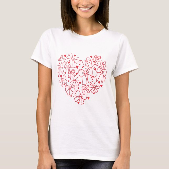Camiseta Valentine Day Coquette Heart (Frente)