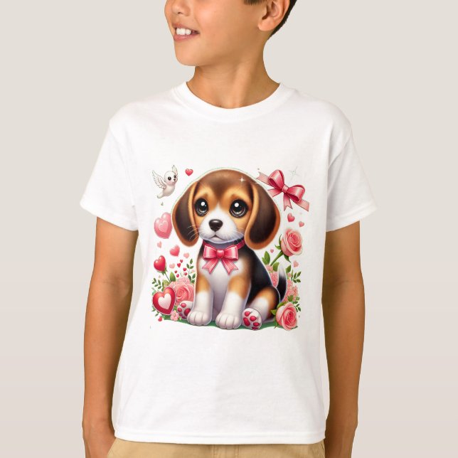 Camiseta Valentine de Cachorrinho 009 (Frente)