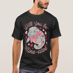Camiseta Valentine Peixe-boi Animalzinho Fofo Corações Você