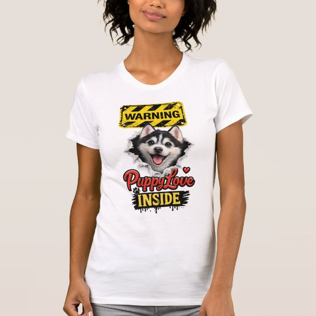 Camiseta Valentine Puppy Love (Frente)