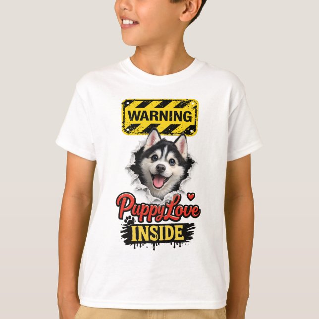 Camiseta Valentine Puppy Love (Frente)