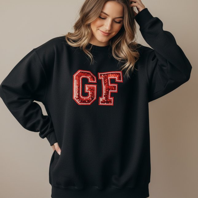 Camiseta Valentine Sequin Patchwork Sweatshirt (Criador carregado)