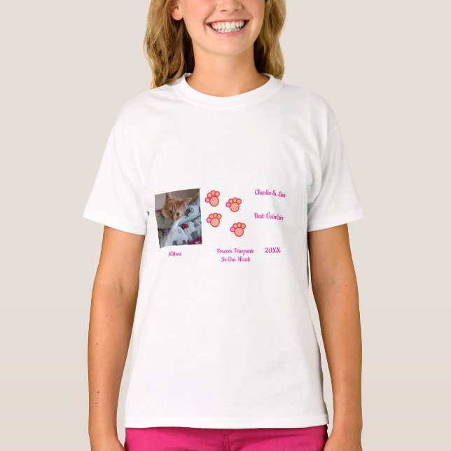 Camiseta Valentine's Cat Lovers  (Frente)
