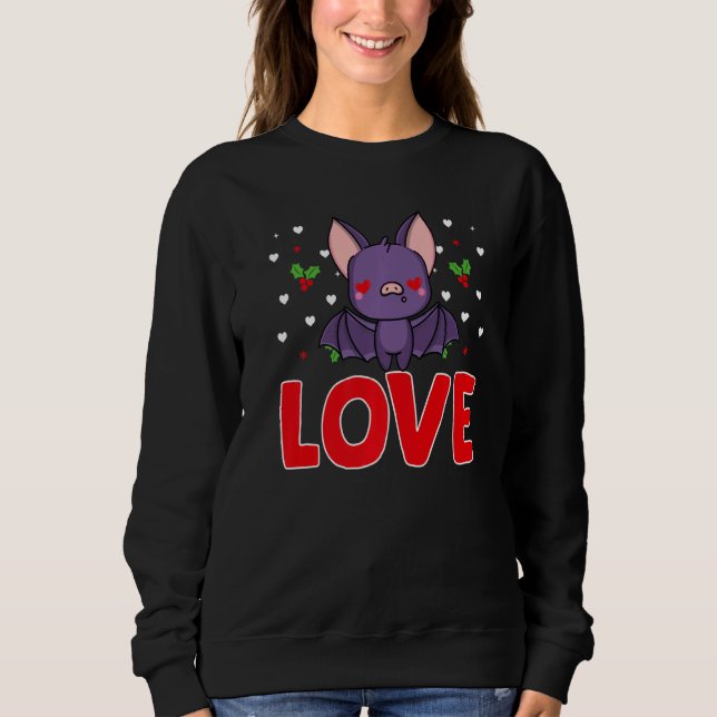 Camiseta Valentines Day 2023 Love Bat Hearts Boys Girls Kid (Frente)