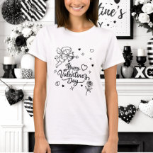 Valentines Day Cherub & Romantic Doodle Design