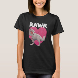 Camiseta Valentines Day Dinosaur RAWR rex  Tyrannosaurus  1