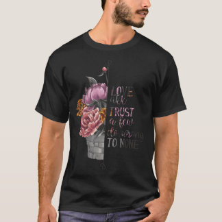 Camiseta Valentine's Day flowers love saying