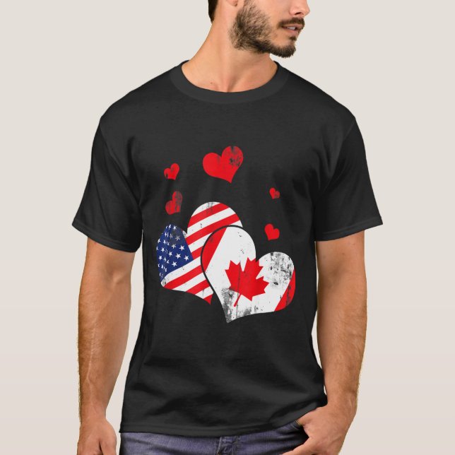 Camiseta Valentine's Day Gift Maple Leaf Canada  (Frente)
