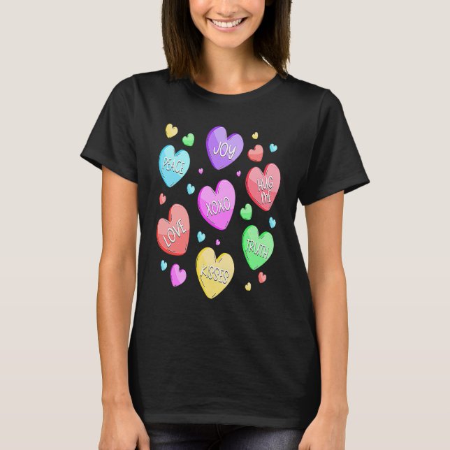Camiseta Valentine's Day Heart Candy Boys Girls Kids (Frente)