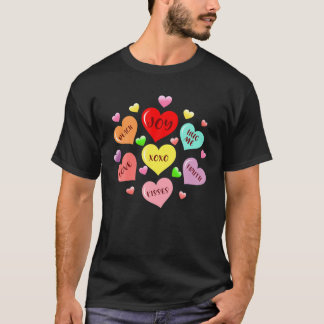 Camiseta Valentine's Day Heart Candy Matching Couple Pajama