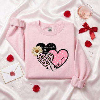 Camiseta Valentine's Day heart sweater
