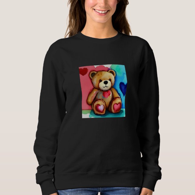 Camiseta Valentine's Day Love Heart Bear Teddy Girlfriend F (Frente)