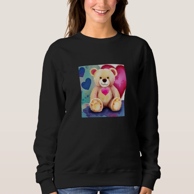 Camiseta Valentine's Day Love Heart Bear Teddy Girlfriend F (Frente)