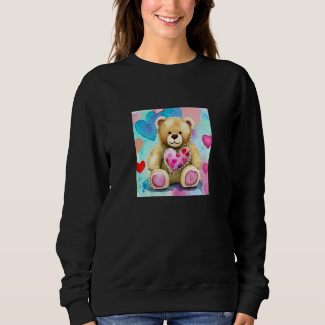 Camiseta Valentine's Day Love Heart Bear Teddy Girlfriend F (Frente)